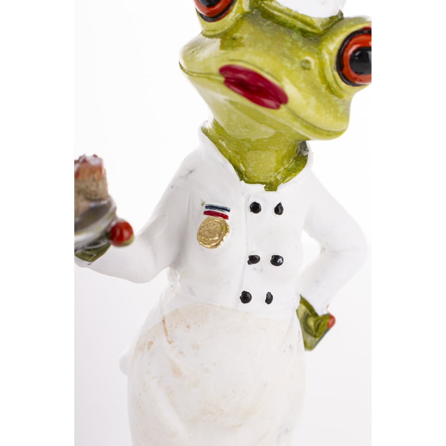 Figurka - żabka 17x8x4,5 cm FROGG z ciastkami w łapce