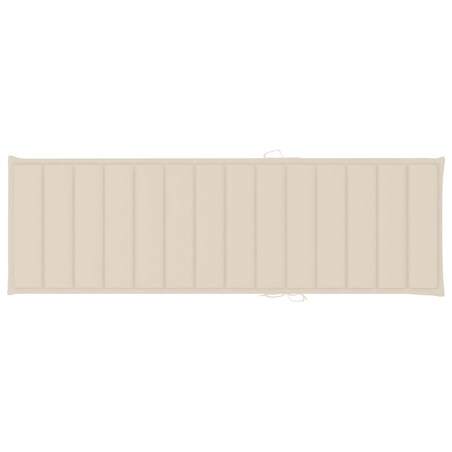 vidaXL Ogrodowy leżak z poduszką, lite drewno akacjowe