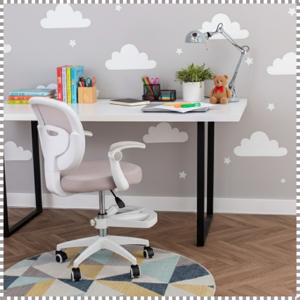 Fotel obrotowy biurowy do biurka krzesło dziecięce ergonomiczny młodzieżowy