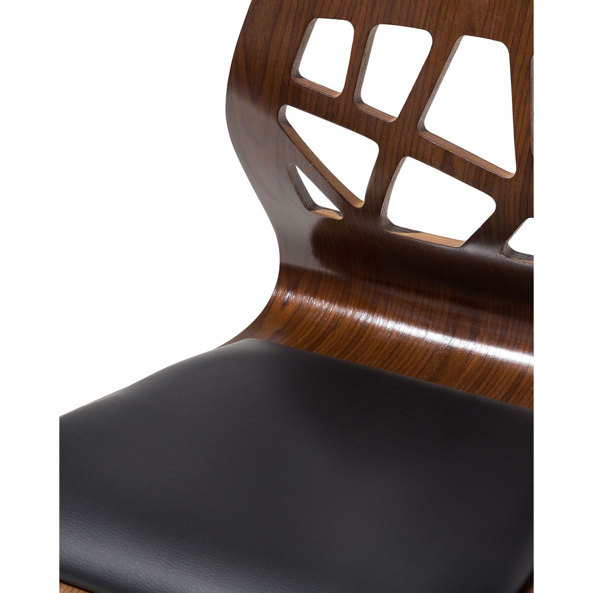 Zestaw 2 krzeseł barowych PETERSBURG Ekoskóra Obrotowy Czarny