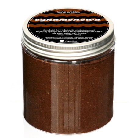 Kawa aromatyzowana o smaku CYNAMONOWYM mielona ARABICA VEKI Cup&You 200g na prezent upominek dla kobiety mężczyzny faceta mamy taty żony męża