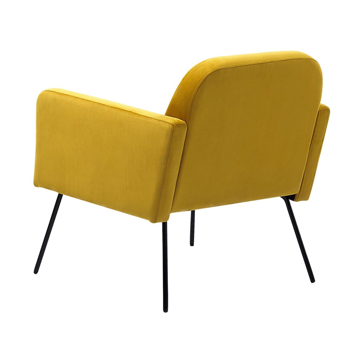 Fotel welurowy żółty NARKEN