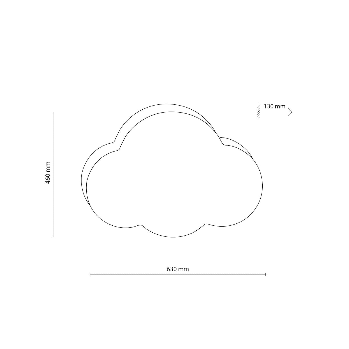 Lampa dziecięca sufitowa Cloud 1533 TK Lighting chmura z tkaniny biała