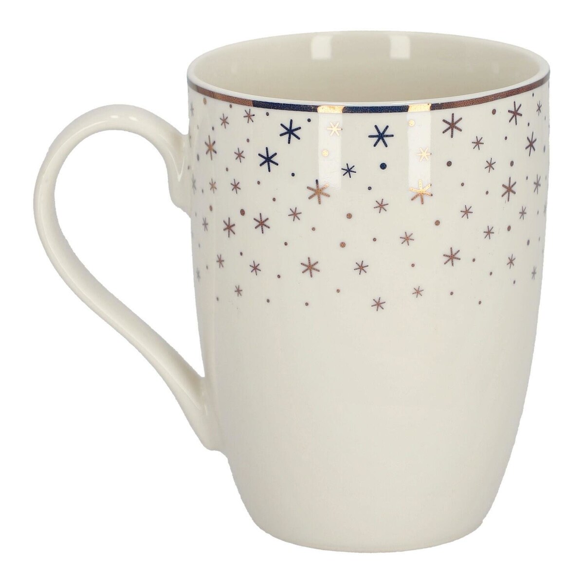 KUBEK PORCELANOWY Gwiazdki 320 ml NA ŚWIĘTA