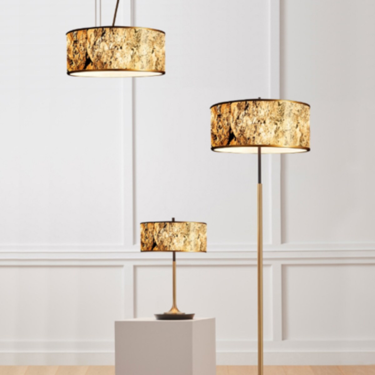 LAMPA stołowa MARBLE STONE MTLR-6630 Abigali stojąca LAMPKA marmurowa czarna złota