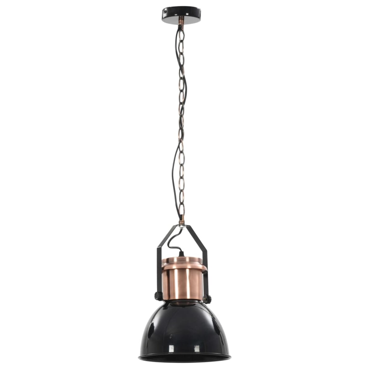 vidaXL Lampy sufitowe, 2 szt., czarne, okrągłe, E27
