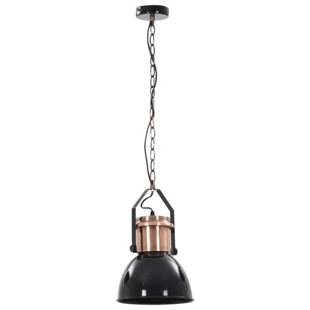 vidaXL Lampy sufitowe, 2 szt., czarne, okrągłe, E27