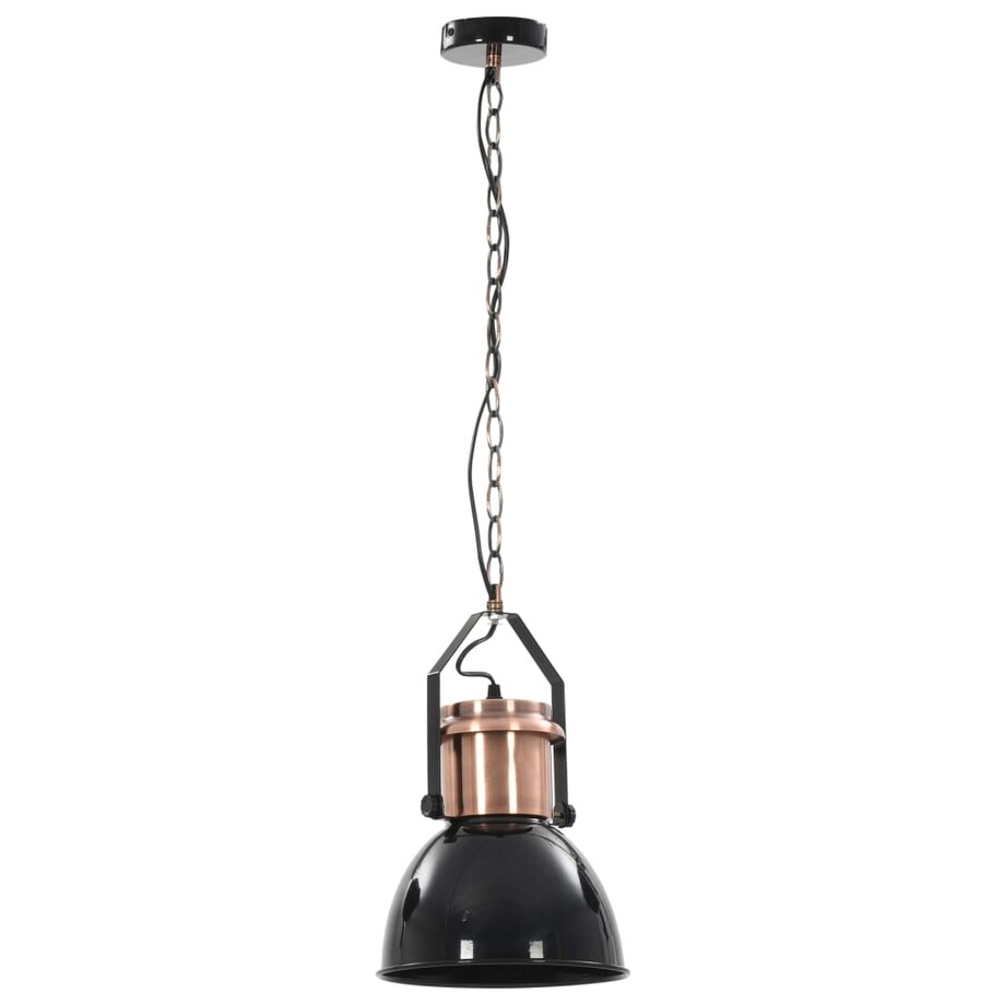 vidaXL Lampy sufitowe, 2 szt., czarne, okrągłe, E27