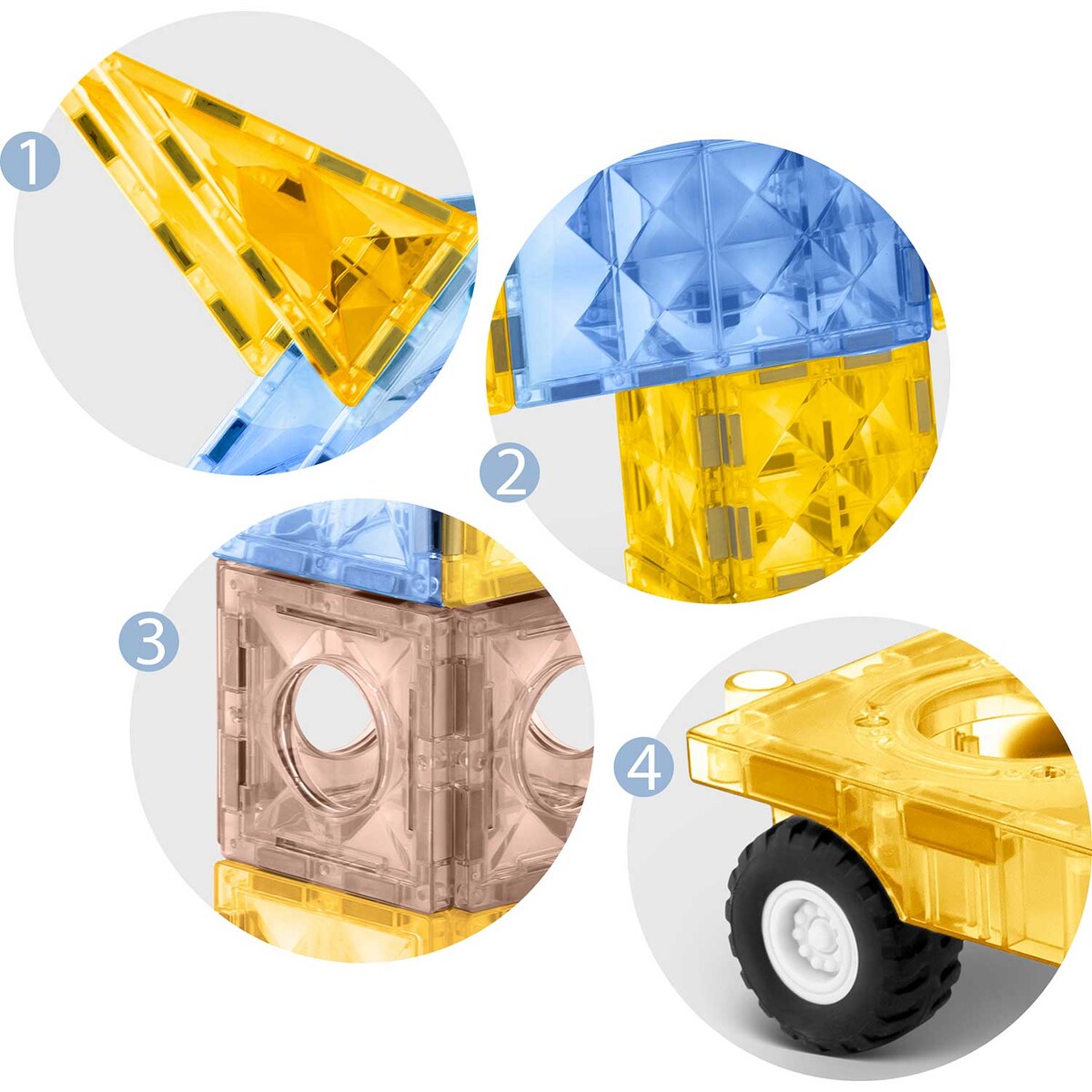 Klocki magnetyczne edukacyjne konstrukcyjne auto 3d Ricokids