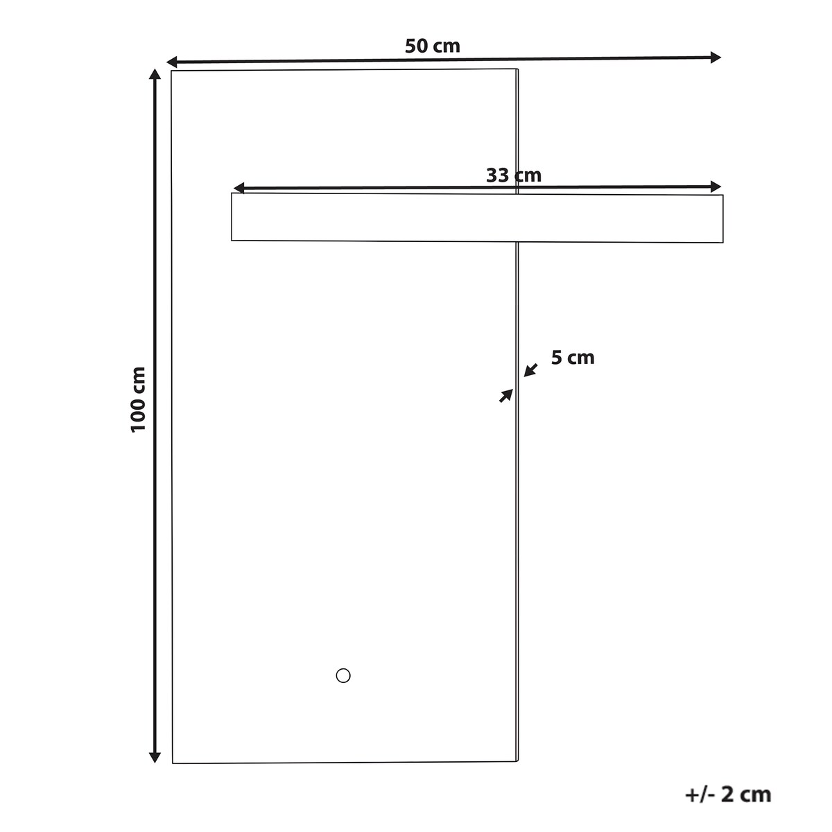 Lustro łazienkowe LED MAUX 83 cm 100 cm Srebrny