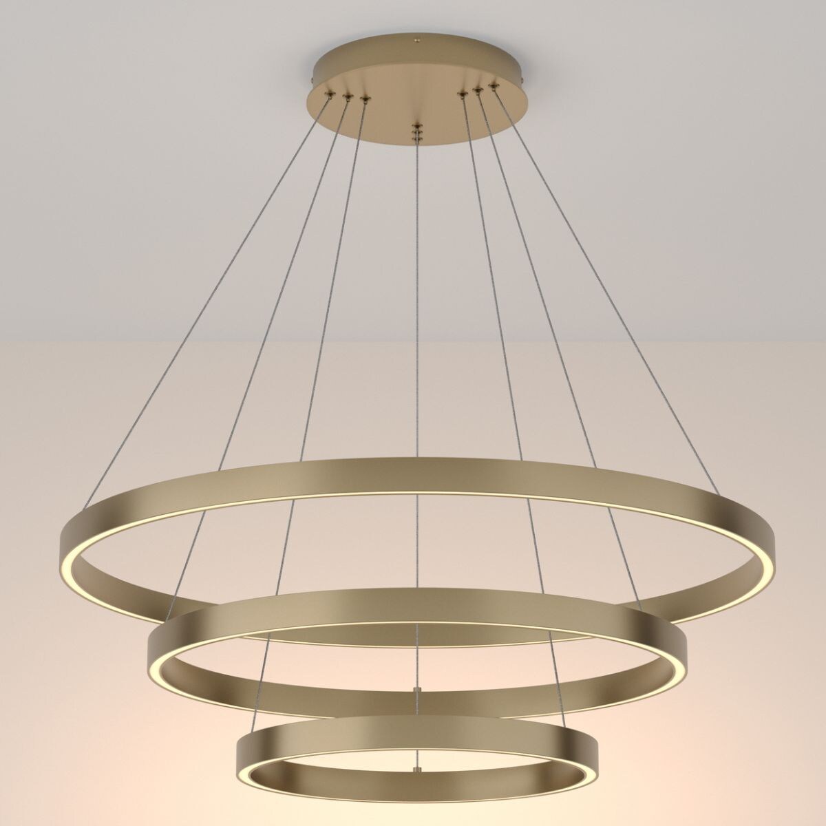 Wisząca lampa pierścienie Rim MOD058PL-L100BS3K Maytoni LED 115W 3000W mosiądz