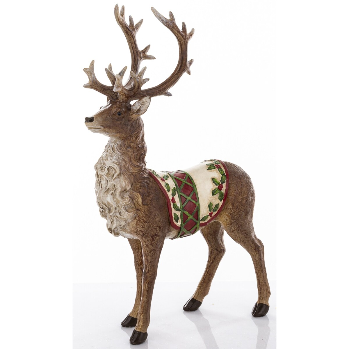 Figurka - stojący jeleń 35x9x21 cm OLEN-3 z białą derką