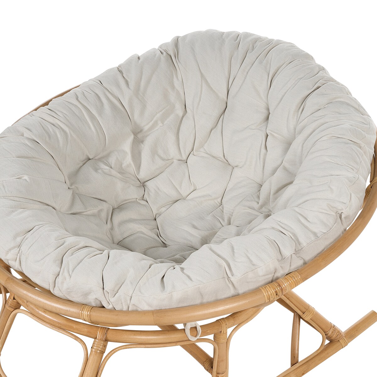 Zestaw 2 foteli bujanych ORVIETO Rattan Naturalny