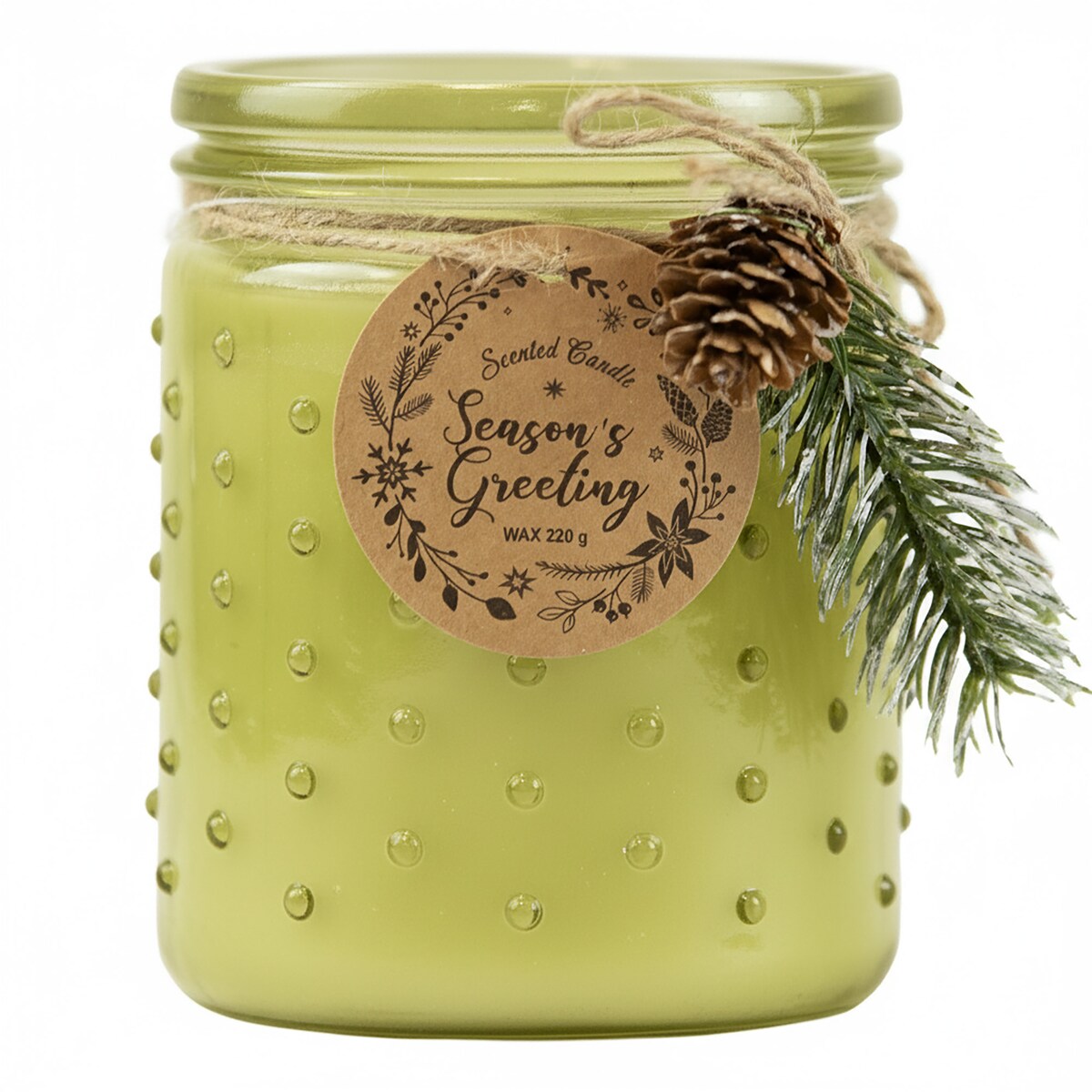 Świeczka Na Boże Narodzenie Dekoracja Ozdoba Świąteczna Limonkowa