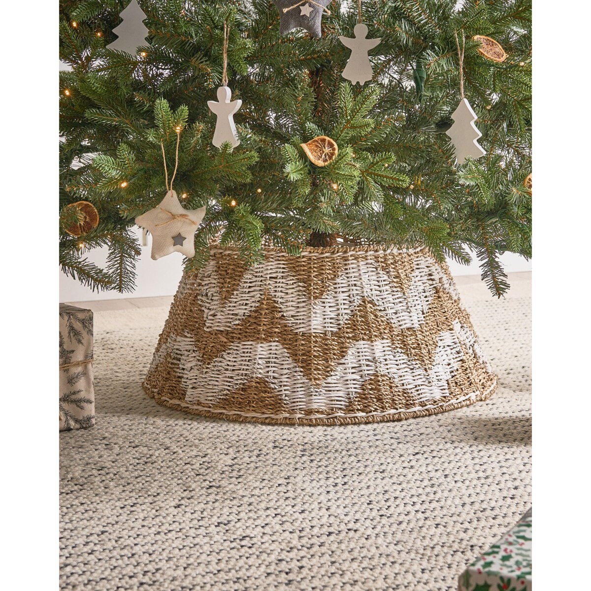 Osłonka pod choinkę HIVER Trawa morska Naturalny 60 cm