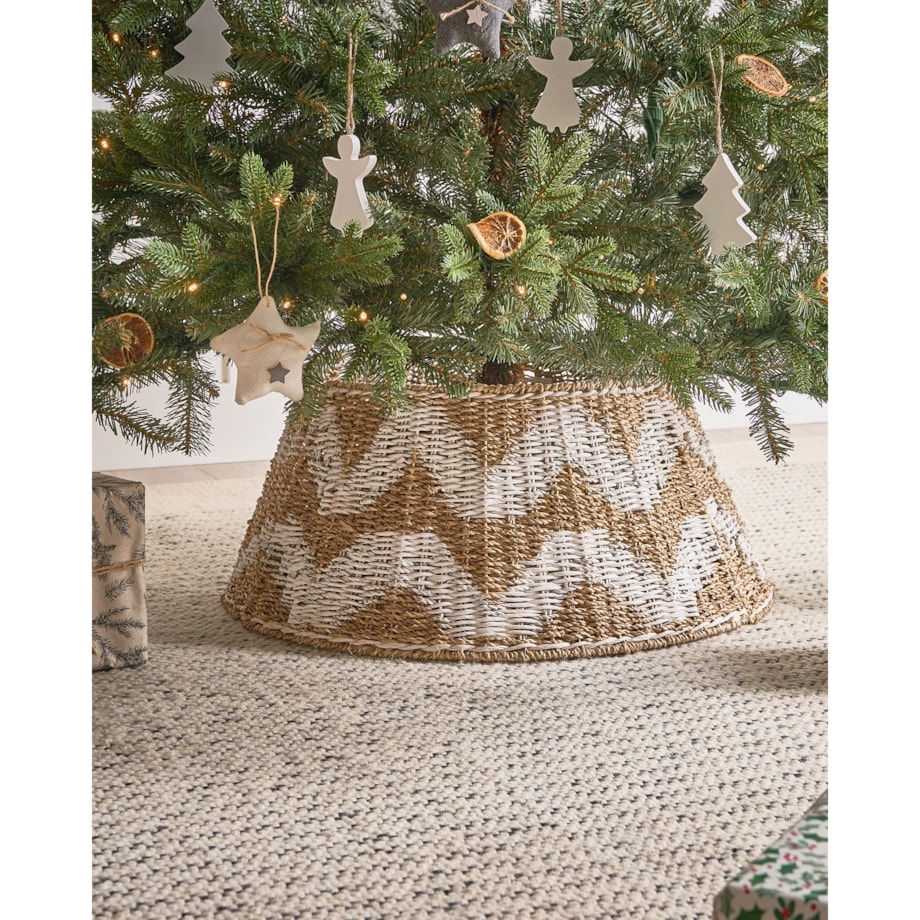 Osłonka pod choinkę HIVER Trawa morska Naturalny 60 cm