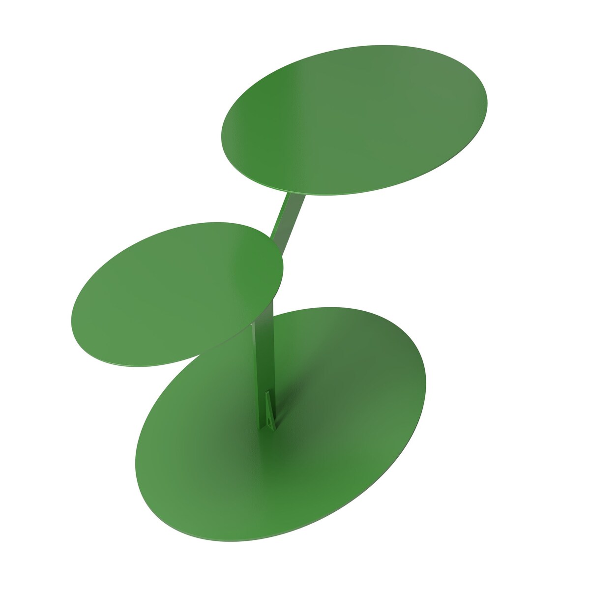 Stolik metalowy dwa blaty, kolor groszkowa zieleń