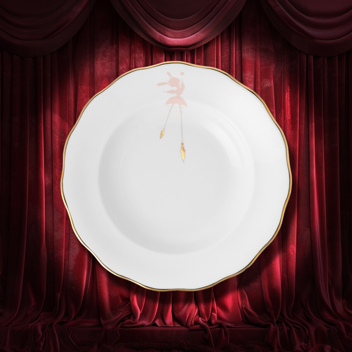 Talerz głęboki 22,5 cm Alaska Circus Pink G911