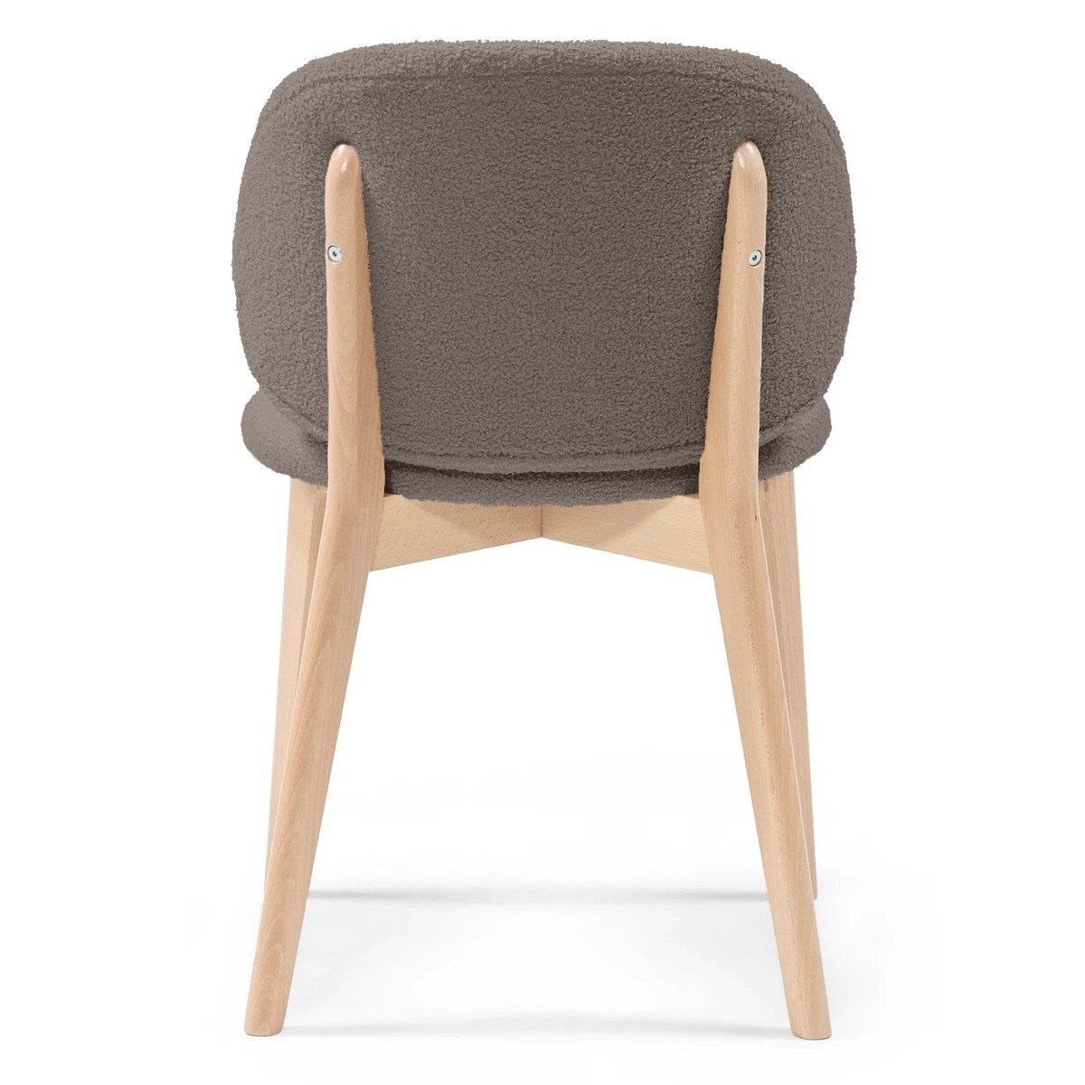 Krzesło SELMA -VI brązowoszare/buk/boucle 79x48x48 cm