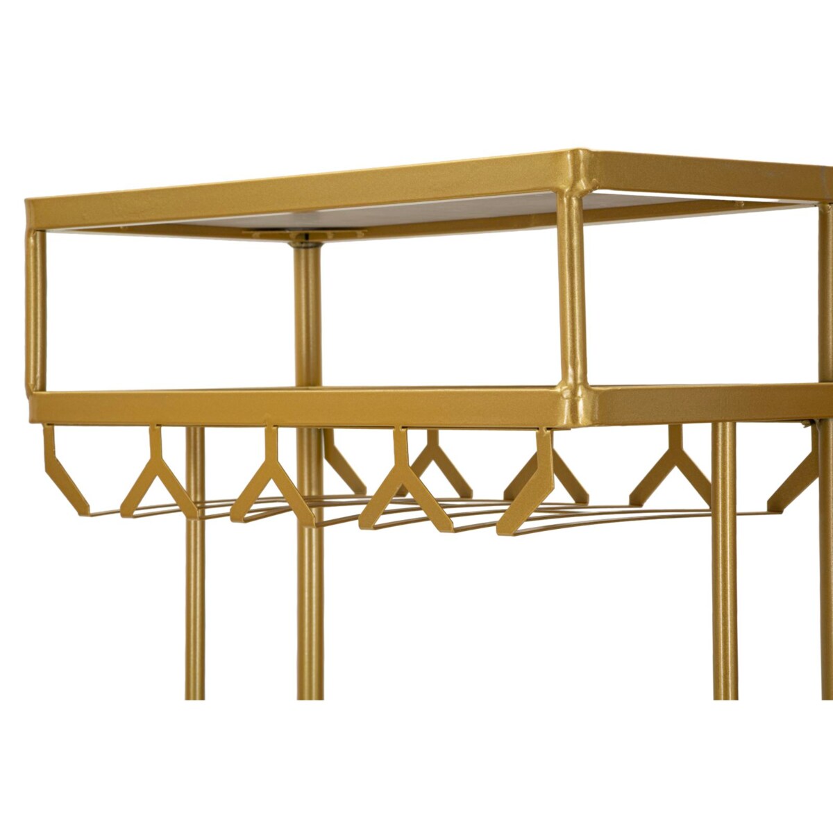 Mebel barowy Luxy, kolor złoty i biały, metal i sztuczny marmur, 120 x 45 x 150 cm, Mauro Ferretti