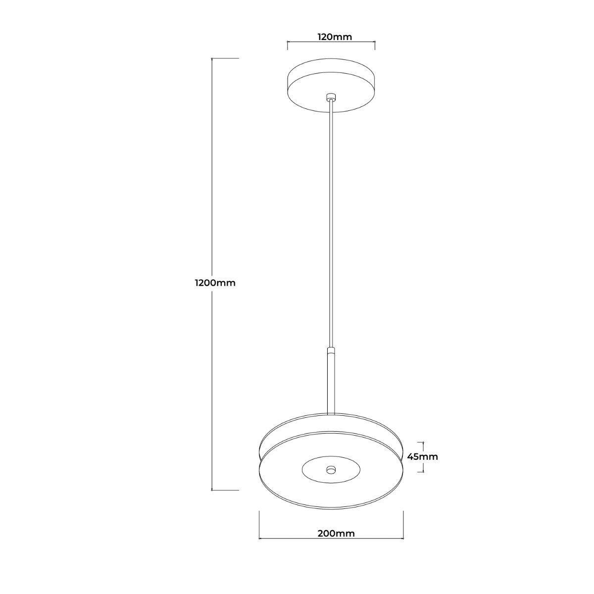 Lampa wisząca Light Prestige Casy dymny LED CCT 3000K/4000K/6000K (regulowana) 1 szt.