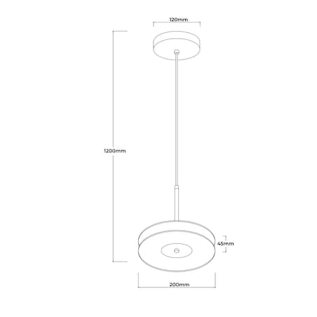 Lampa wisząca Light Prestige Casy dymny LED CCT 3000K/4000K/6000K (regulowana) 1 szt.