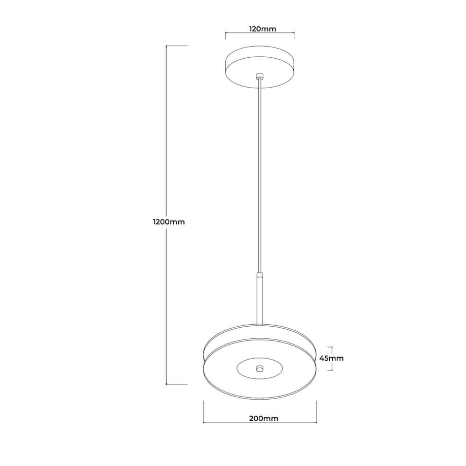 Lampa wisząca Light Prestige Casy dymny LED CCT 3000K/4000K/6000K (regulowana) 1 szt.