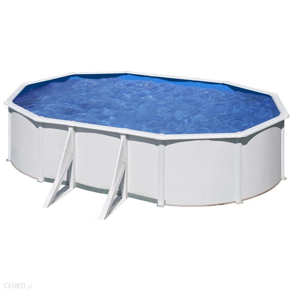 Basen ogrodowy stalowy Fidji aqua 730x375x120 cm GRE