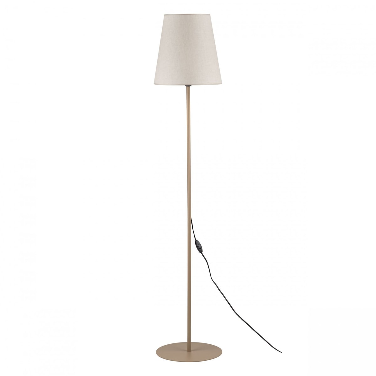Lampa Podłogowa ELIZABETH Beżowa Lniany Klosz TK Lighting