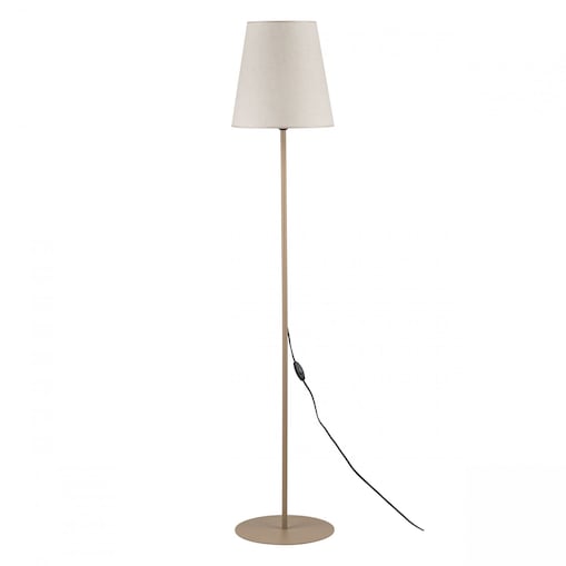 Lampa Podłogowa ELIZABETH Beżowa Lniany Klosz TK Lighting