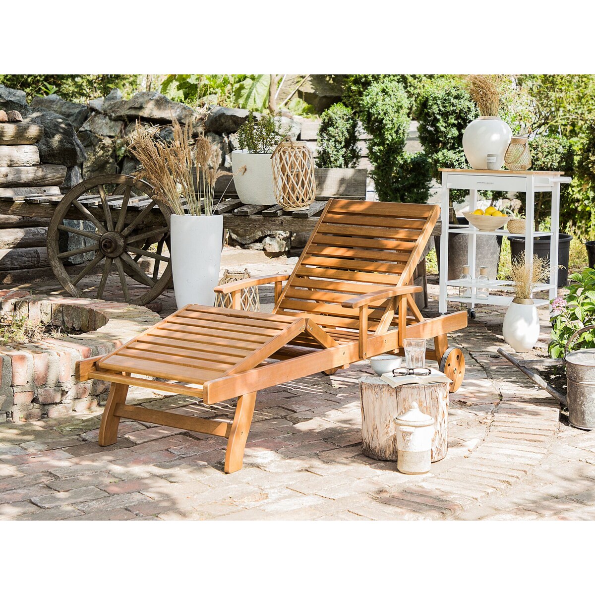 Leżak ogrodowy drewno akacjowe JAVA