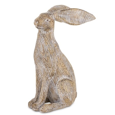 Dekoracja - brązowy królik 22x8,5x17 cm LEONIO-2