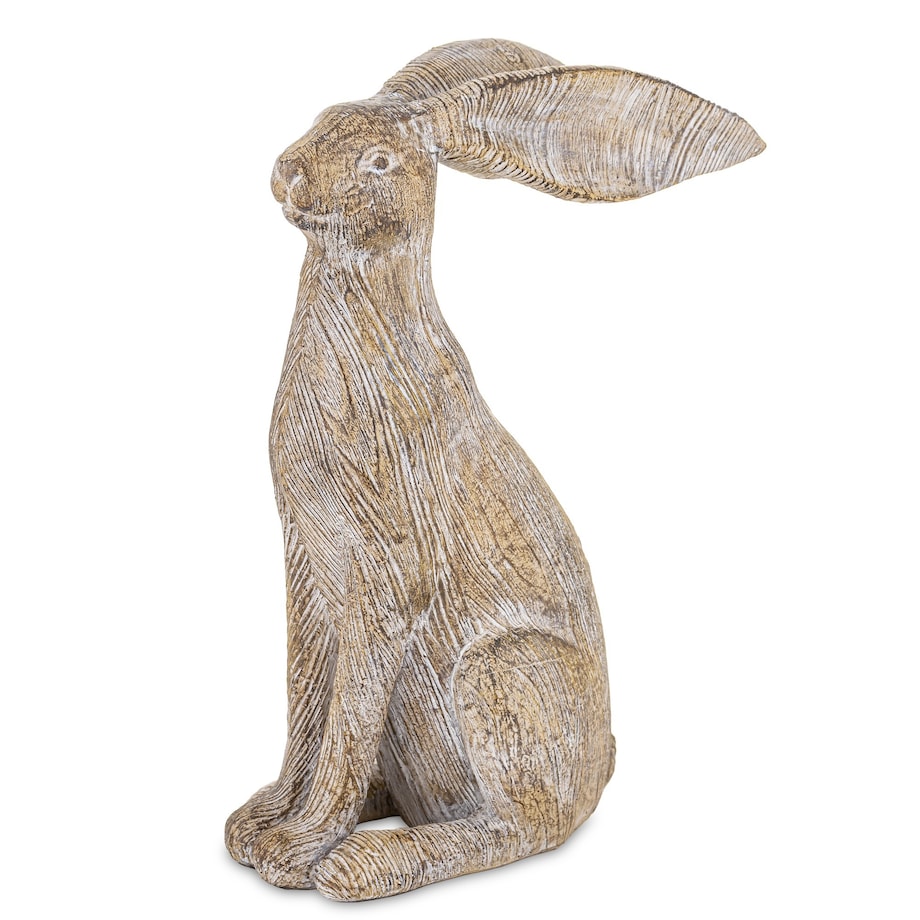 Dekoracja - brązowy królik 22x8,5x17 cm LEONIO-2