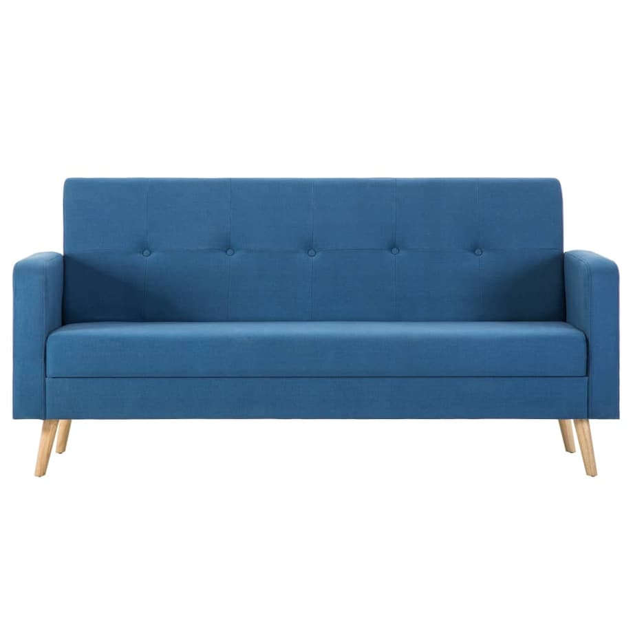 vidaXL Sofa materiałowa, niebieska