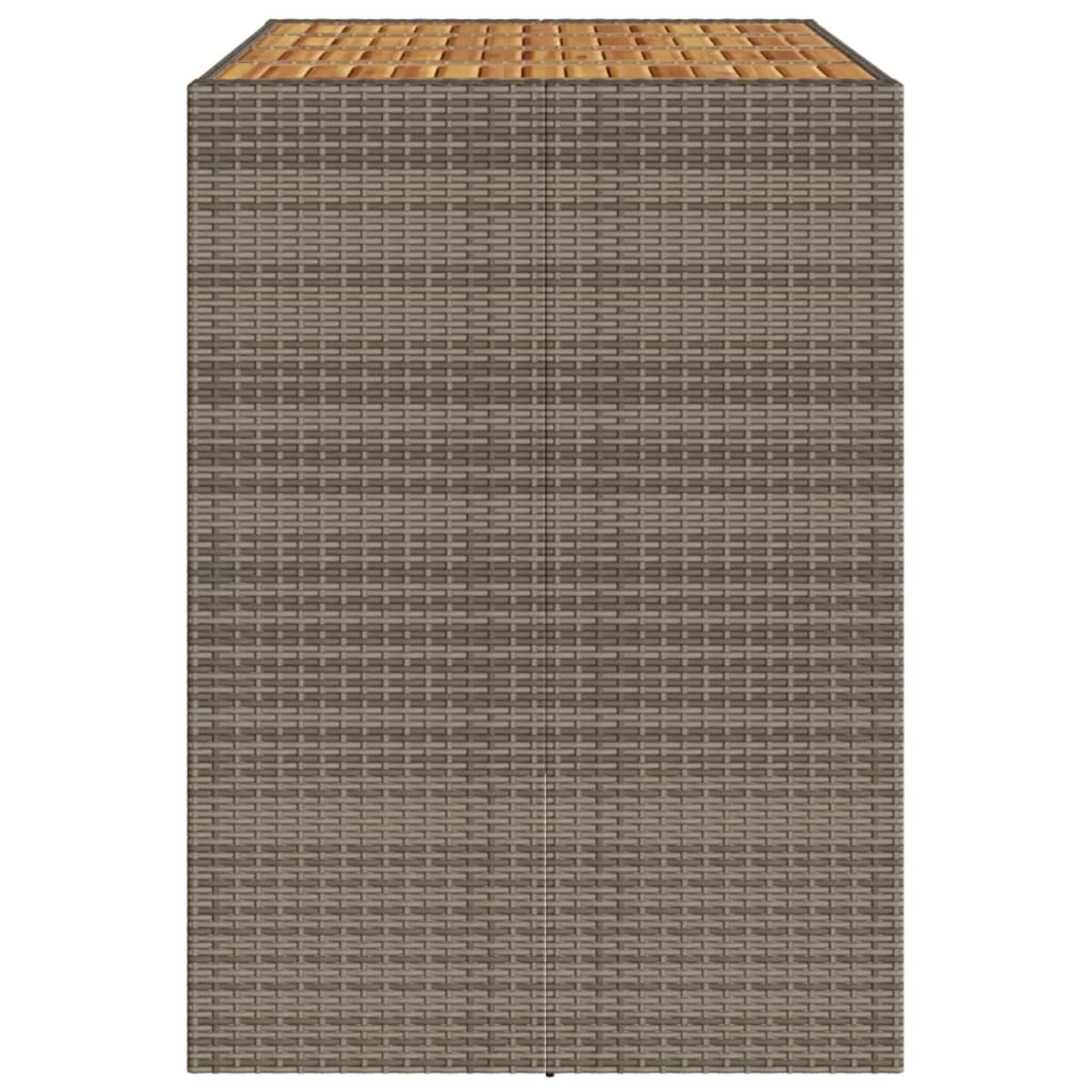 vidaXL Ogrodowy stół barowy z akacjowym blatem, szary, 145x80x110 cm