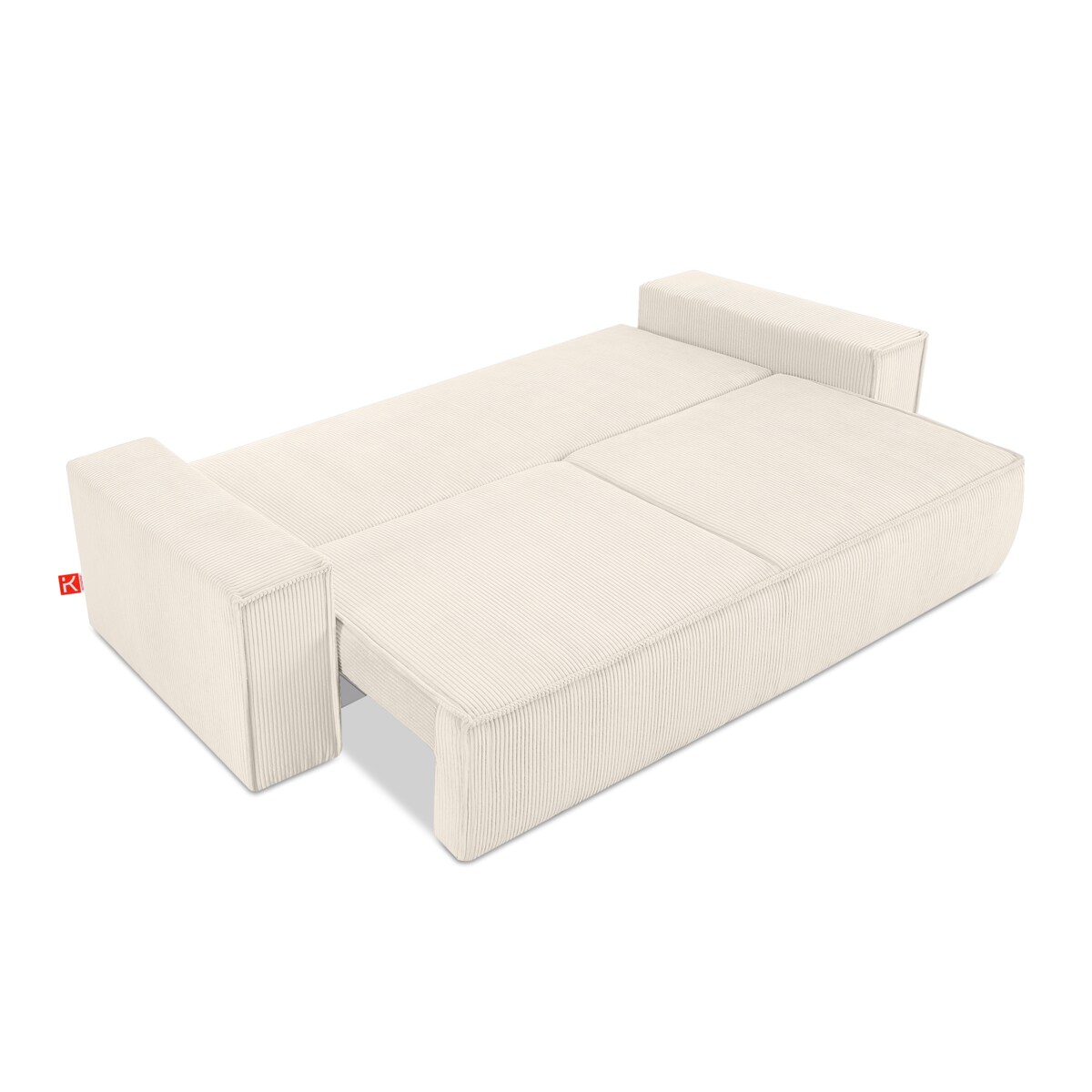 KONSIMO NAPI Sofa 3-osobowa z podstawą łóżka w kolorze ecru