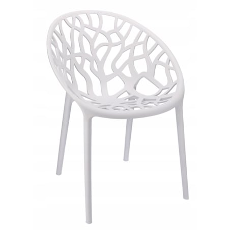 Krzesło eleganckie plastikowe ALBERO białe