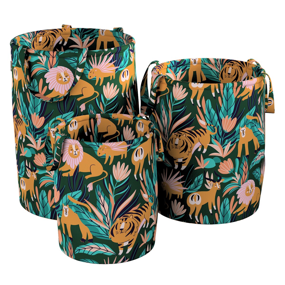 Kosz na zabawki Tobi, zielony, 40x60cm, Magic Collection