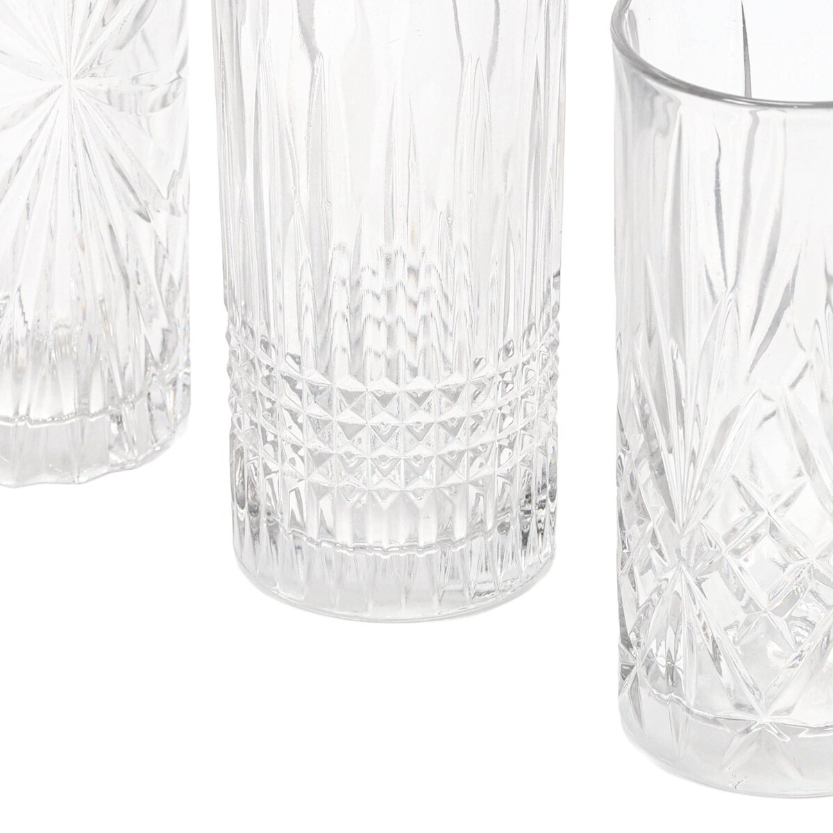 Zestaw 3 szklanek we wzory, 380 ml