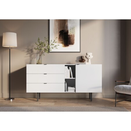 Biała komoda z szufladami Skandica MYWAY / szer. 160 cm