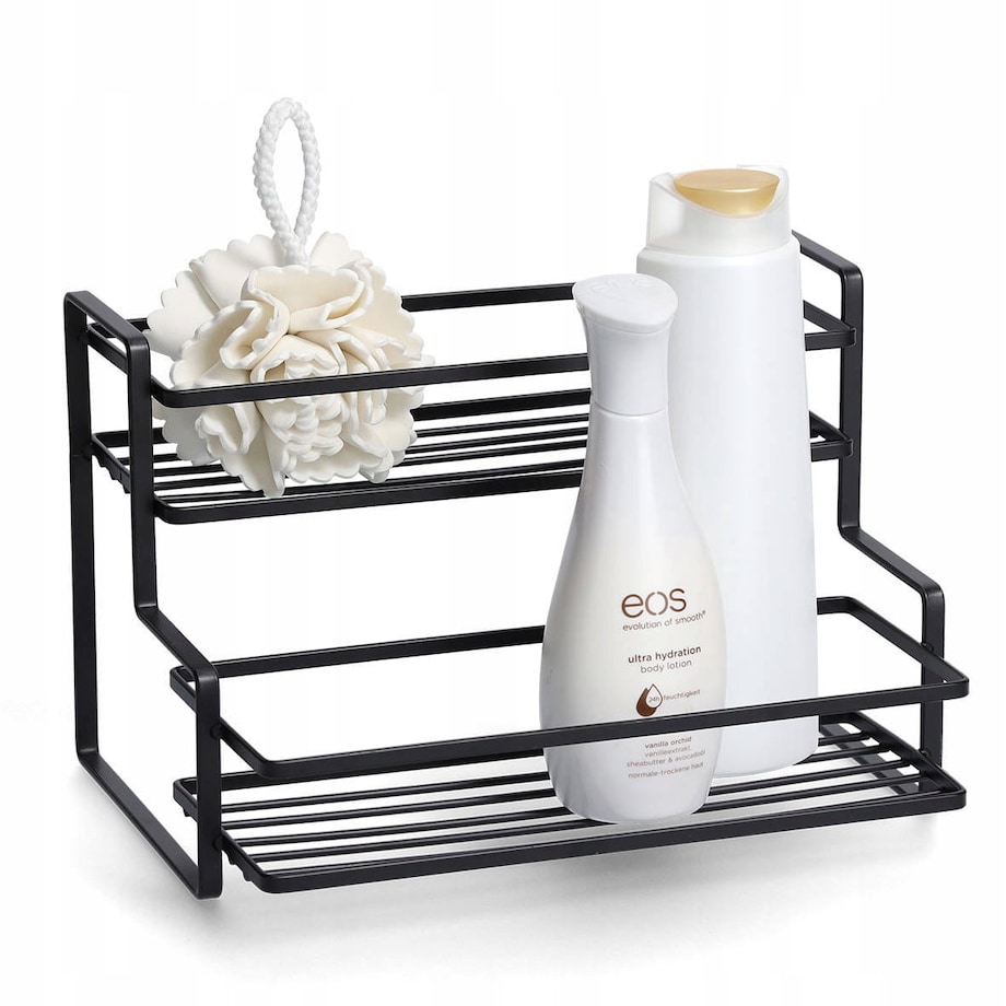 Półka metalowa Czarna Kuchenna na Przyprawy Stojąca 26 cm Zeller