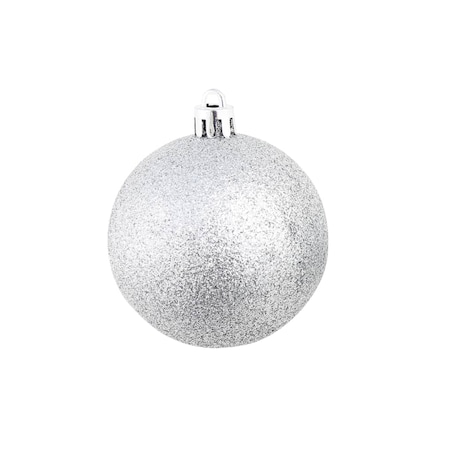 vidaXL Zestaw bombek, 100 elementów, 3/4/6 cm, srebrny
