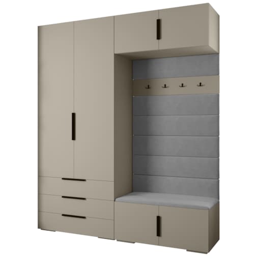 Garderoba do przedpokoju INOVA 1 Z12 kaszmir+czarny+manila16