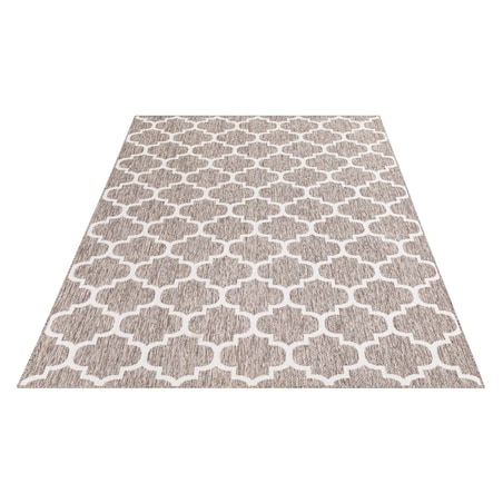 Dywan na zewnątrz i do wnętrz koniczynka Sunny 4620 Beż Krem 80x150