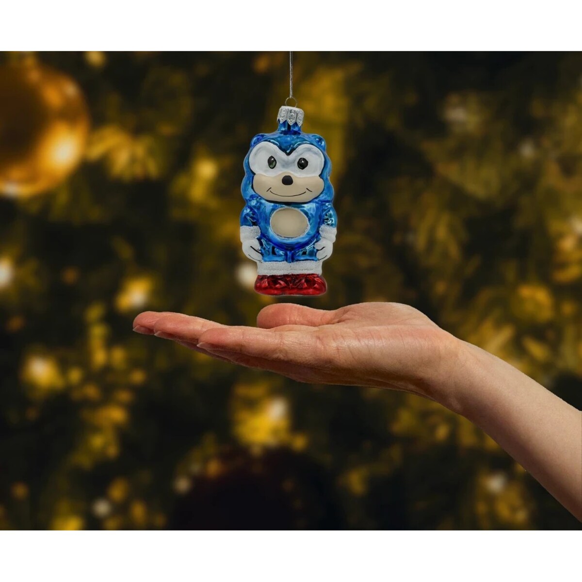 Bombka choinkowa ręcznie malowana: Sonik Błyskawica