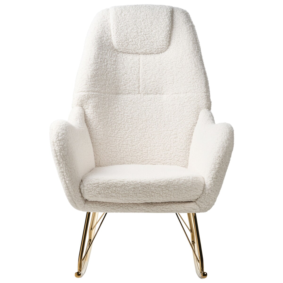 Fotel bujany GULSELE Boucle Złamana biel