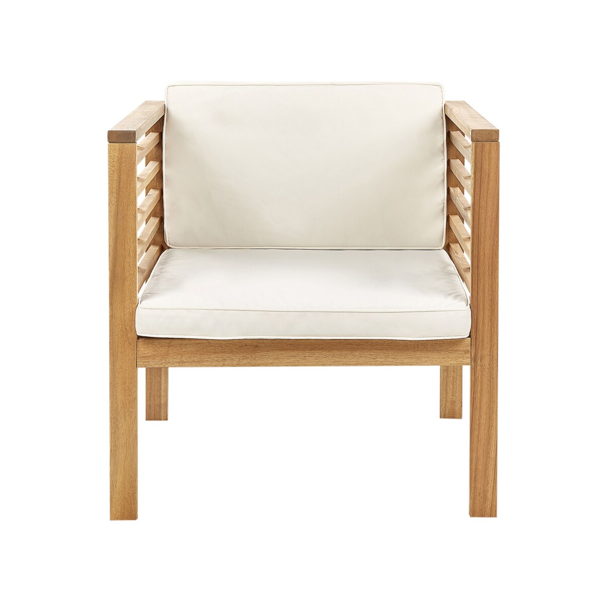 Zestaw ogrodowy drewniany 4-osobowy biały PACIFIC