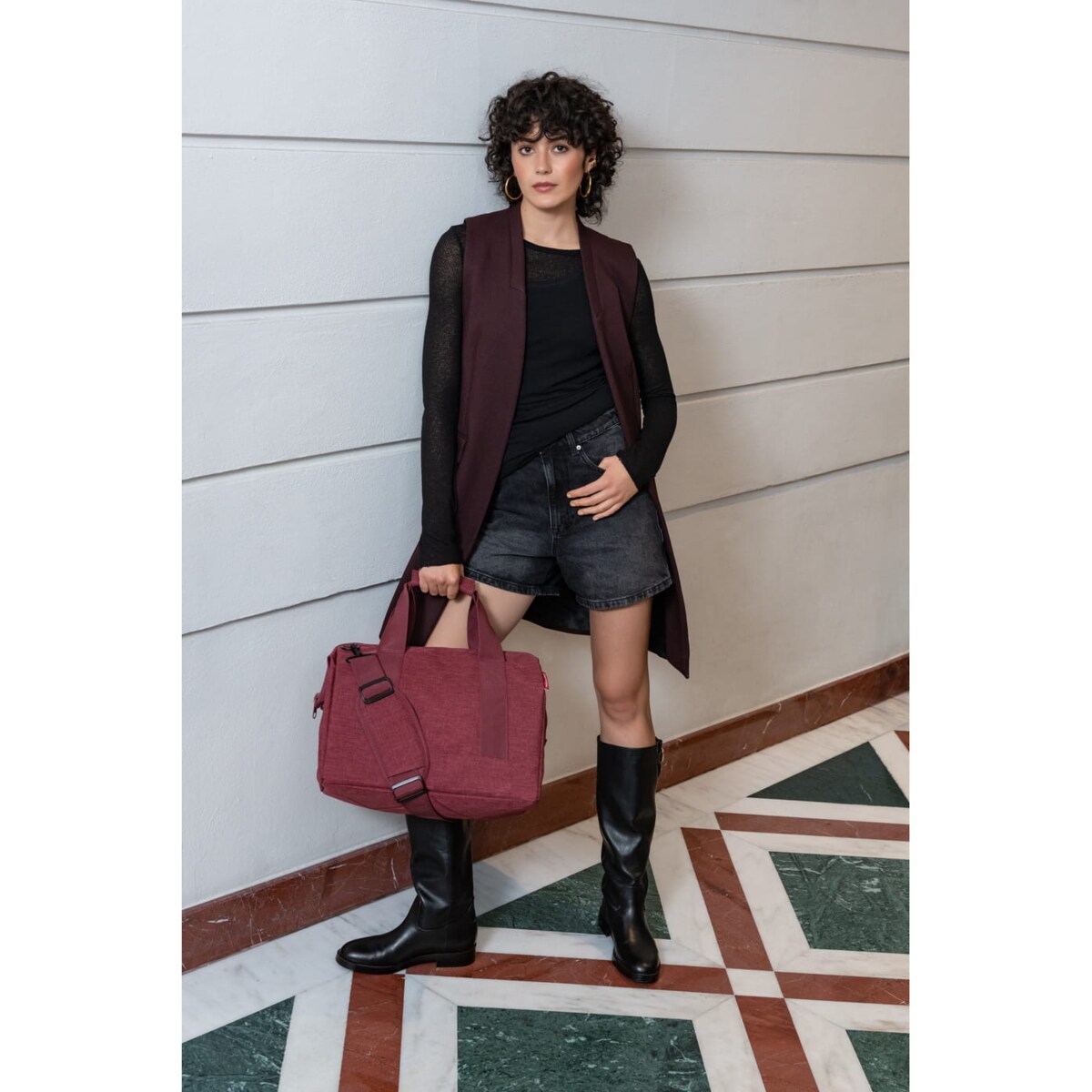 Torba ALLROUNDER M, twist maroon