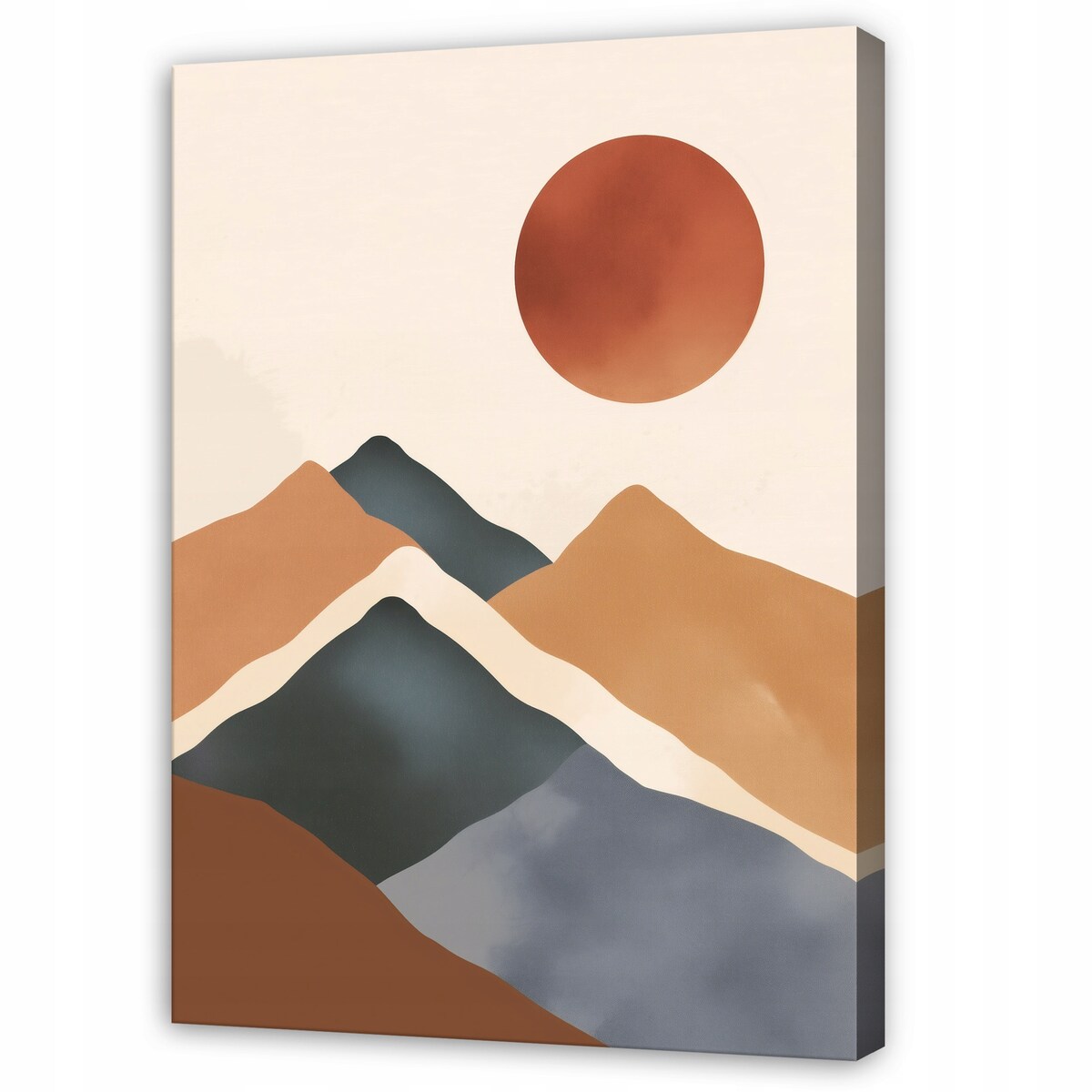 Obraz Do Sypialni Salonu Na Płótnie Abstrakcja Pejzaż Beżowy 40x60