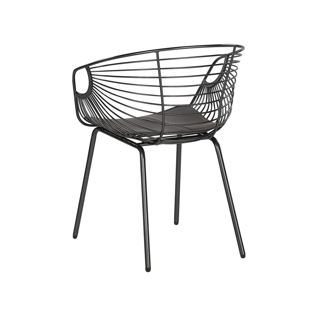 Zestaw 2 krzeseł do jadalni czarny HOBACK